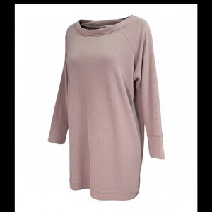 Free People FP Beach Slouchy Boatneck Tunic Pullover Dusty Rose Size M